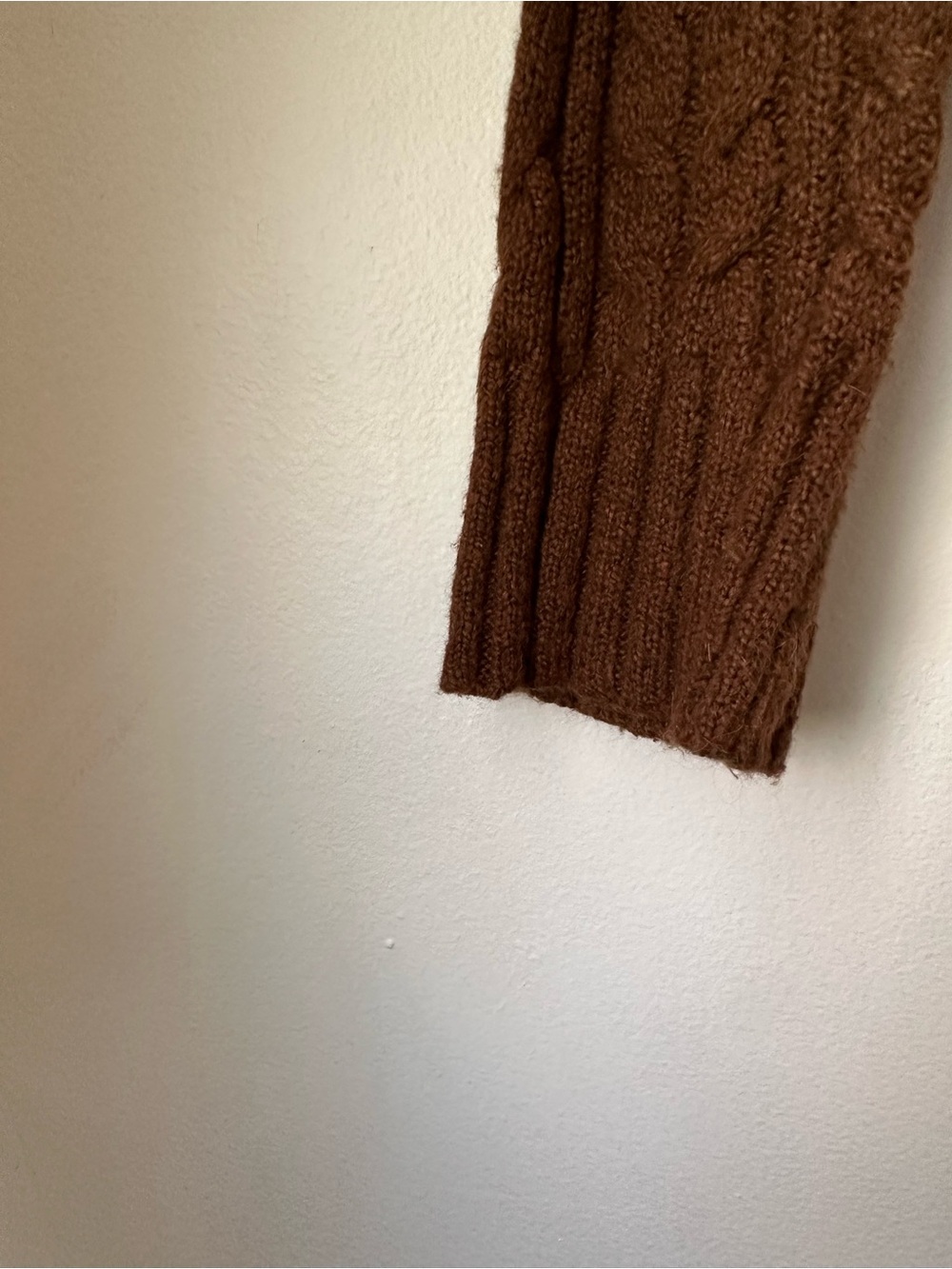 American Eagle Outfitters Brown Cable Knit V-Neck Button Cardigan - Picture 8 of 10